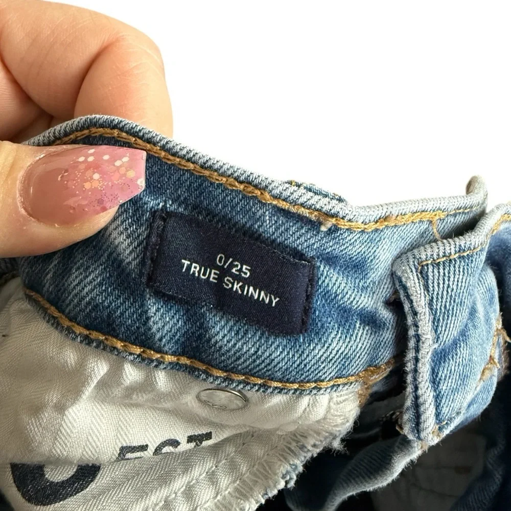 Lightly distressed GAP True Skinny Jeans